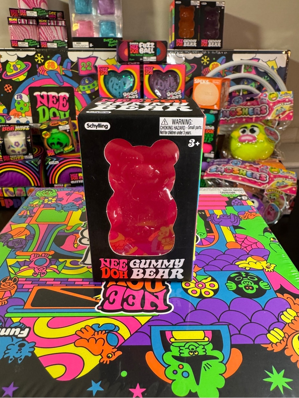 NeeDoh Gummy Bear PINK NEW 100% AUTHENTIC
